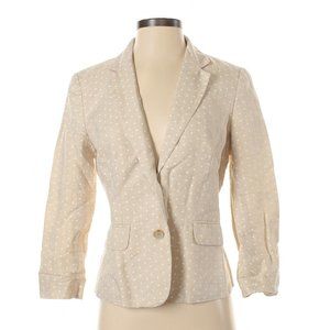 Banana Republic Tan Polka Dot 3/4 Sleeve Blazer Suit Jacket Size 4